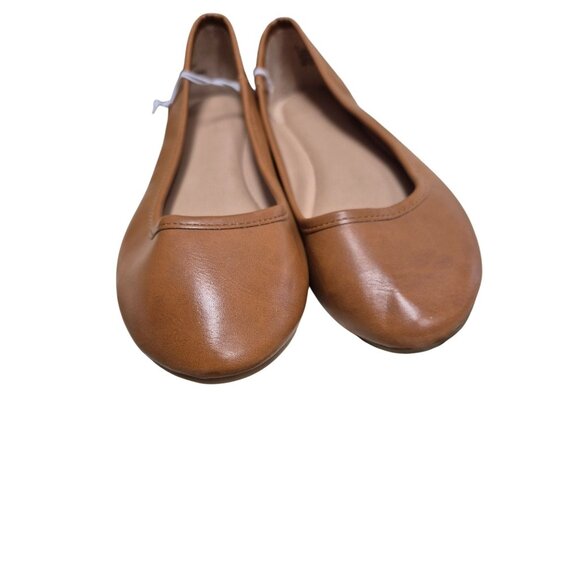 A New Day Women's Cognac Faux Leather Flats Size 6.5W - Picture 7 of 7